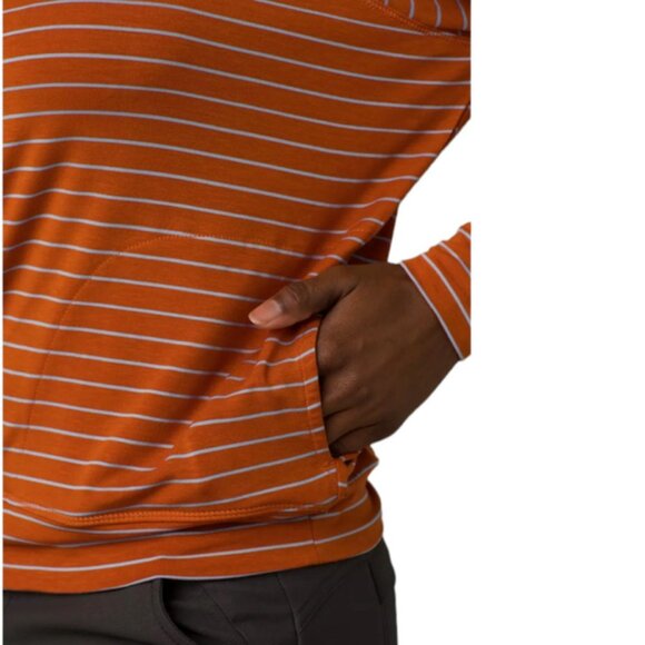 NWT prAna Sol Protect Orange Striped Turtleneck - Size M - Picture 8 of 8